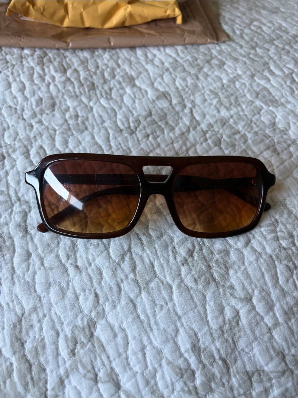 CRAP Oversized aviator Sunglasses in Amber Gradient